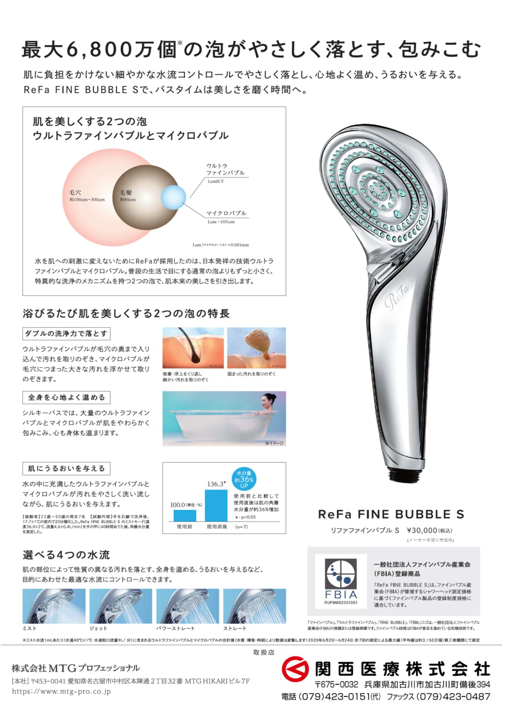 ReFaファインバブルS 期間限定販売のお知らせ - 関西医療